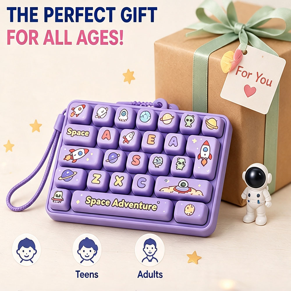Gaming Console Buttons - テックゲーマーイベントギフト 26グリッドキーキャップクリッカー メカニカルキーボードキーホルダー ASMR タクタイルボタン小物 暇つぶしギフト