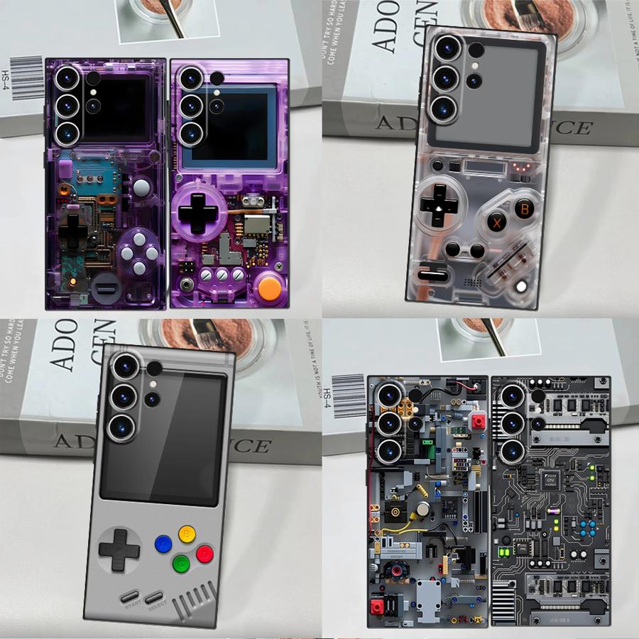 Gaming Console For Phone - パープルゲーミングコンソール風スマホケース サムスン Galaxy S26 Ultra Note