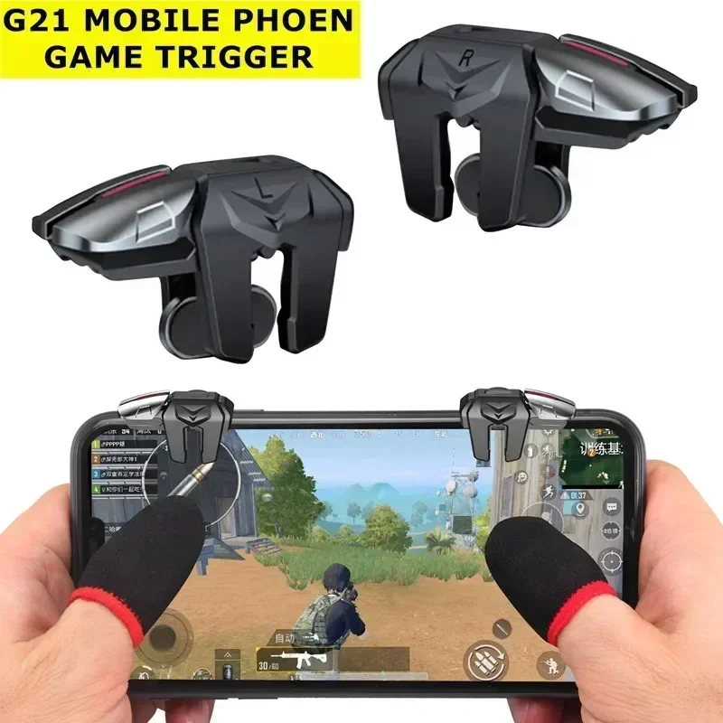 Gaming Console For Phone - G21 6 指携帯電話ゲームトリガー PUBG 照準撮影 L1
