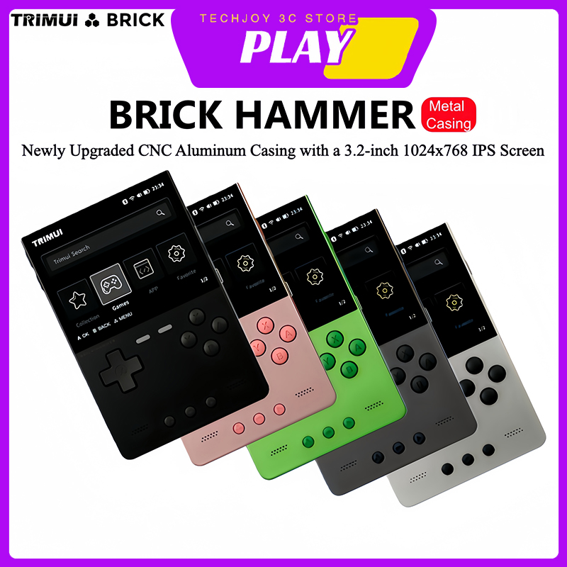 Gaming Console All - TRIMUI ブリックハンマー オールメタル CNC ハンドヘルドゲーム機 レトロビデオゲーム
