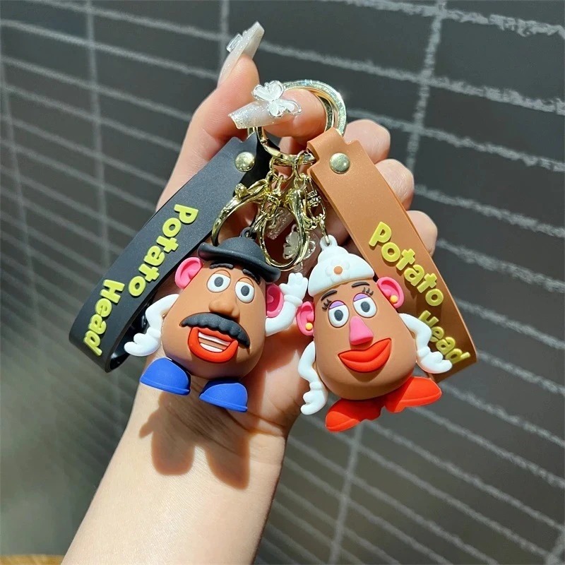 Gaming Console Keychain - 漫画アニメ DSN トイストーリーキーホルダーミスターポテトヘッドキーチェーンバッグペンダントかわいいコスプレ車のキーリングおもちゃ誕生日プレゼント