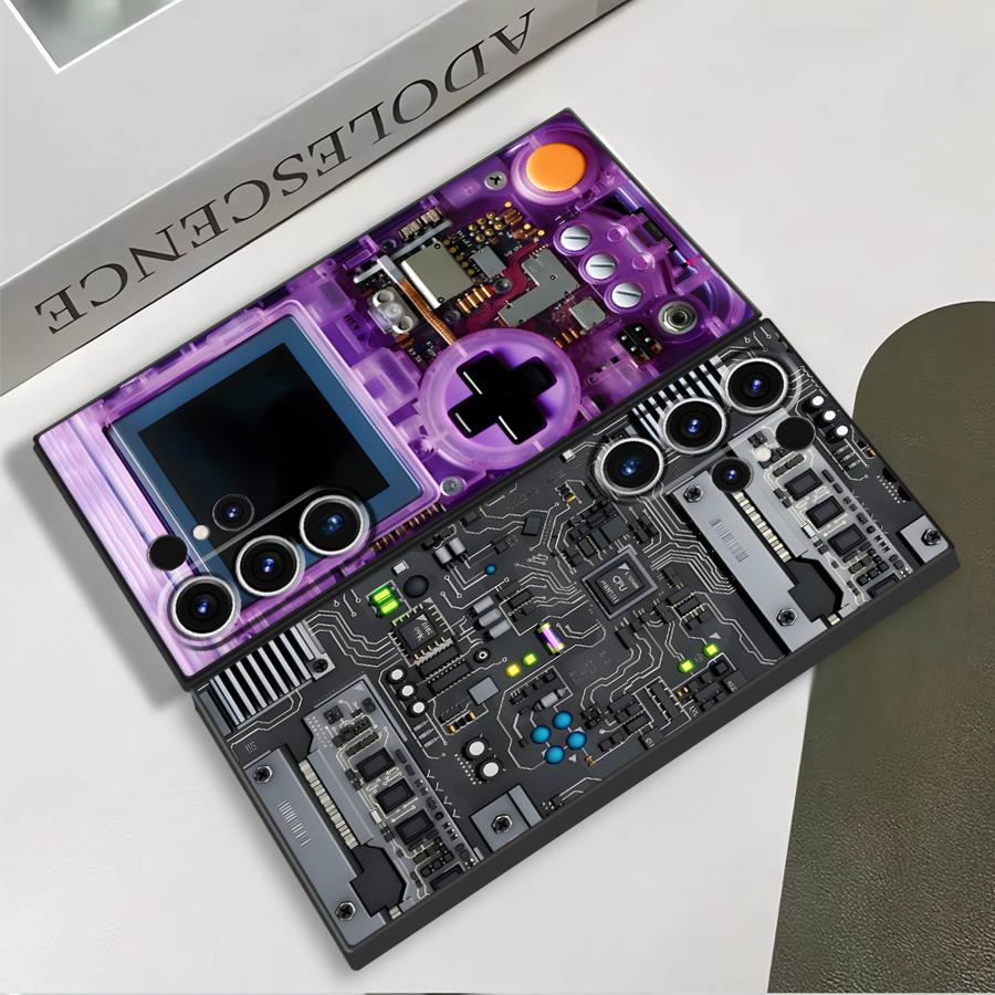 パープルゲーミングコンソール風スマホケース サムスン Gal - Gaming Console For Phone のレビューと価格