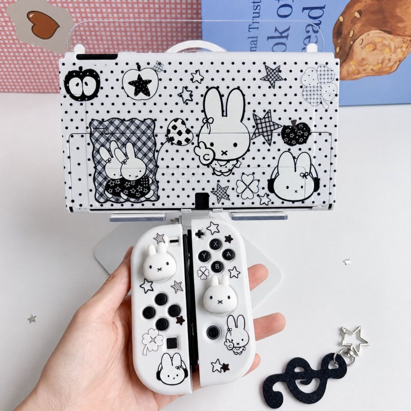 ニンテンドースイッチOLED用、かわいいミッフィーの保護ケー - Gaming Console In Tv のレビューと価格