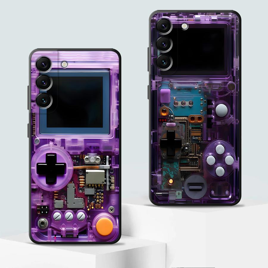 パープルゲーミングコンソール風スマホケース サムスン Gal - Gaming Console For Phone のレビューと価格